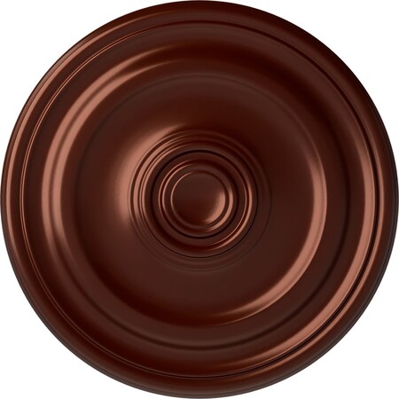 Ekena Millwork Devon Ceiling Medallion (Fits Canopies up to 3 5/8"), 15 3/4"OD x 1 1/2"P, Antique Copper CM15DEACS